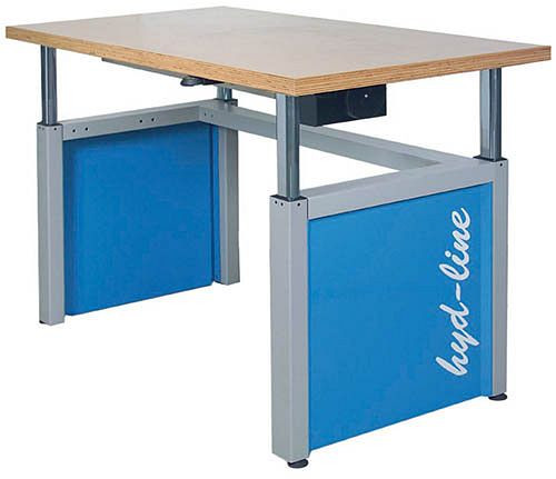 Bedrunka+Hirth Hydline avec plan de travail en MDF avec revêtement HPL 40 mm, réglage électrique de la hauteur, dimensions en mm (LxP) : 2000 x 750, H03.20.40HVS