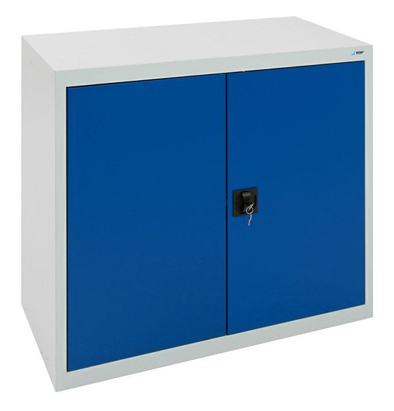 armoire à portes battantes émoussées MovaFlex II, 7035/5010, 2 étagères, largeur 1000 mm, 7807074