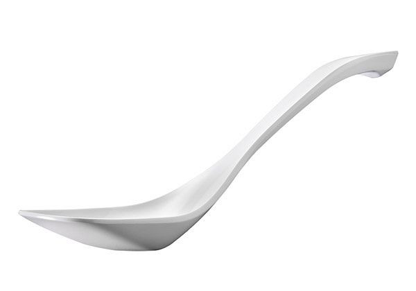 Cuillère de service APS -PROFI-, 7 x 6,5 cm, longueur : 26,5 cm, mélamine, blanc, 84020
