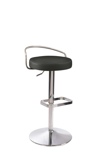 Mayer Sitzmöbel , structure chromée mate avec dossier, assise rembourrée, noir, 1201_26487