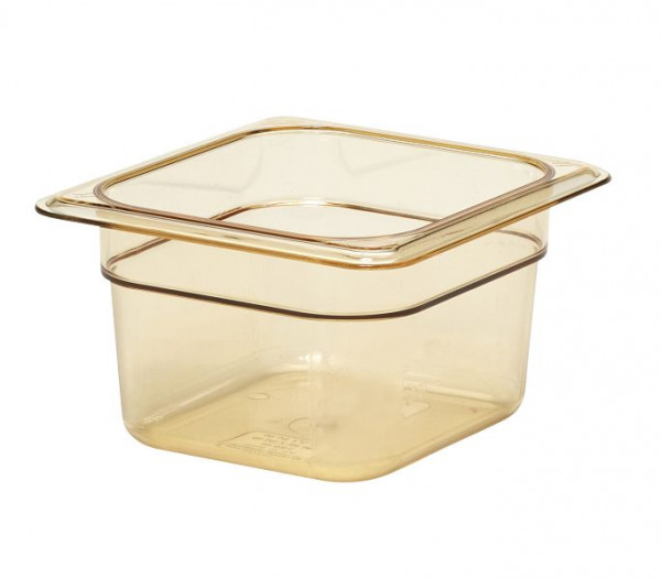 Cambro H-PAN™ HN1/6-100 Casseroles résistantes à la chaleur, 1,5 L, Ambre, Lot de 6, 64HP150