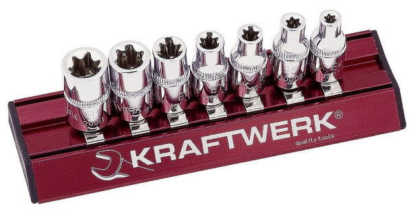 Jeu de clés à douilles externes Kraftwerk TX 1/4", 7 pièces, 120099