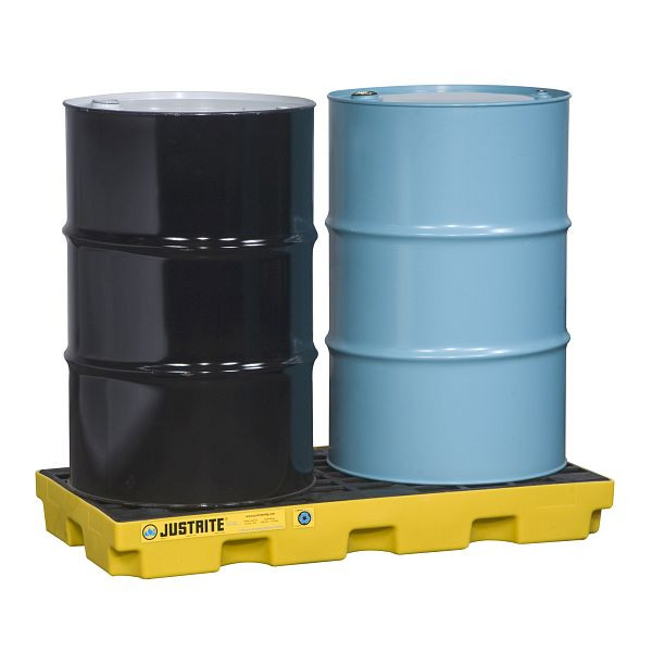 Stations de collecte Justrite EcoPolyBlend 2860, 124,5 cm x 63,5 cm, jaune, JEN28654YL