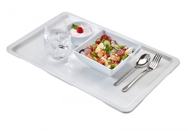 Cambro Polyester Versa Lite Plateau Surface Lisse Bords Plats Forme Terrazzo 53 x 32,5 cm, GL4002A86