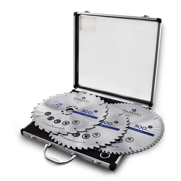 Jeu de 3 lames de scie circulaire HM BAMATO, diamètre 300 mm, SBS300SET