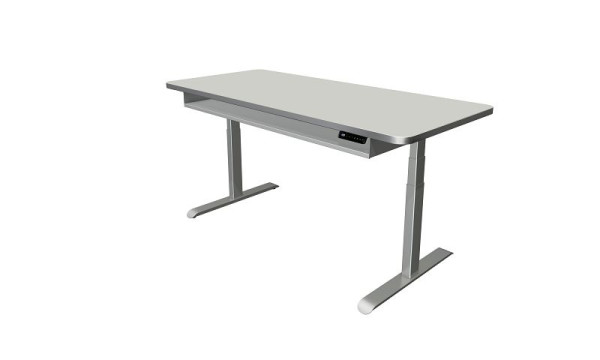 Kerkmann table debout/assise Move 4 Premium, L 1800 x P 800 mm, réglable en hauteur électriquement de 620 à 1270 mm, gris clair, 10320411