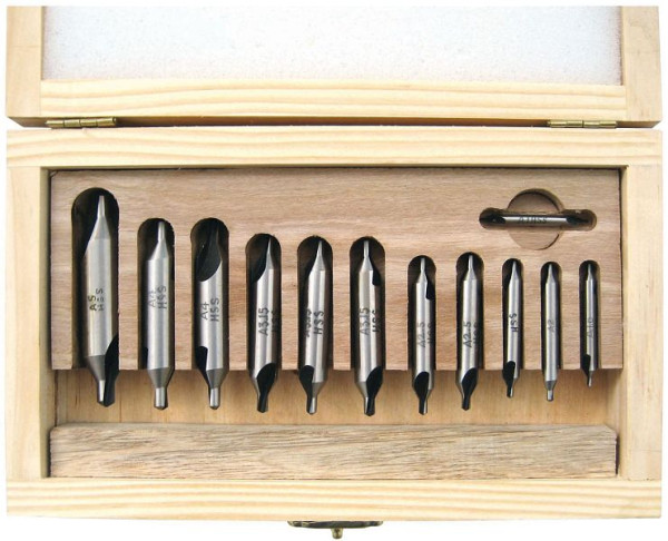 ELMAG jeu de forets à centrer 12 pièces, 1,0 - 5,0 mm, 88740