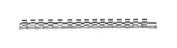 Rail à douilles Kraftwerk 250mm avec 16 clips 3/8", 3098