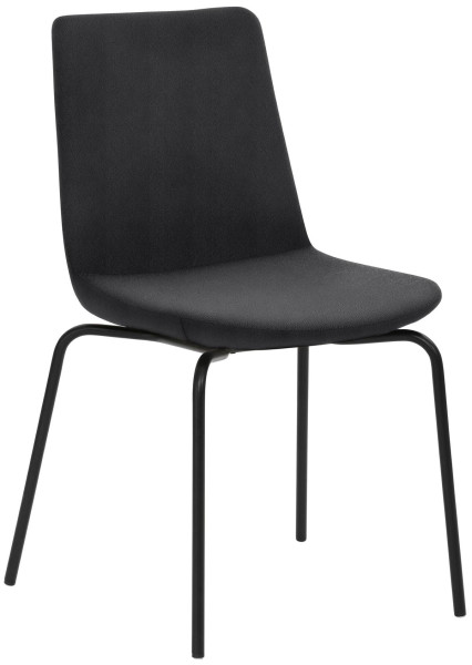 Chaise Mayer Sitzmöbel , structure à 4 pieds, revêtement par poudre noir, hauteur d'assise 49 cm, anthracite, 2008_V3_30487