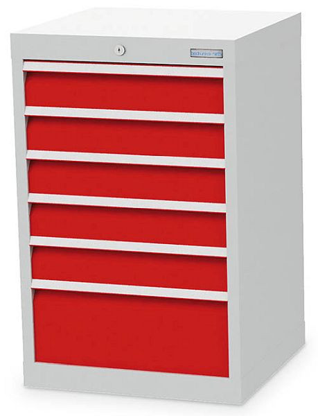 Armoire à tiroirs Bedrunka+Hirth, profondeur 500 mm, R 18-16, nombre de tiroirs : 6, 530 x 500 x 819 mm, 6x tiroirs 5x100VA, 1x 200VA, capacité de charge 50 kg, 48.501