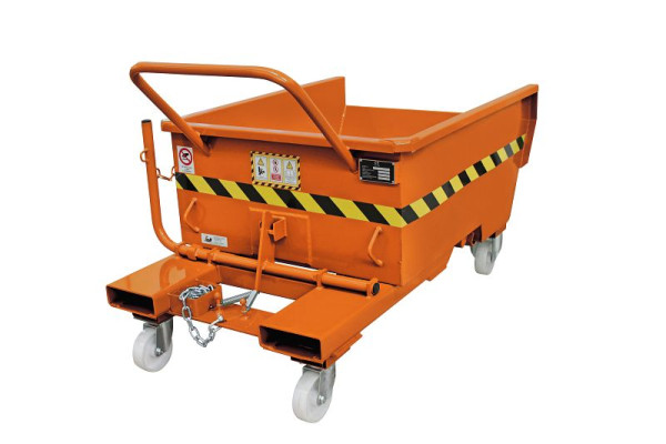 Sall Conteneur basculant multi-usages LTL en acier, 135 x 82 x 87 cm, Orange, LT0300A