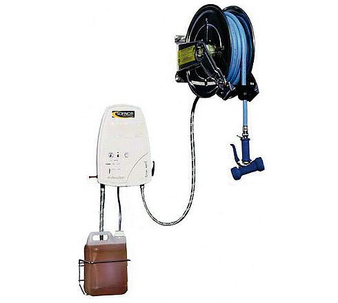 Bloc d'hygiène SOFINOR 1 produit, avec caisson + système enrouleur automatique en inox 20 m, CNETC/1I