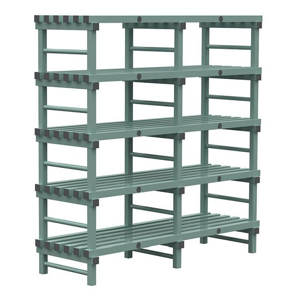 Etagère Euro REA 1800x600x1850mm, 5 montants au pas de 350mm, 308.194