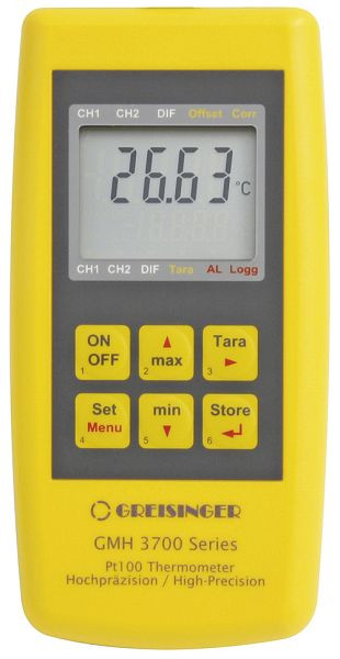 Thermomètre de haute précision Greisinger GMH 3710 Pt100, 600332