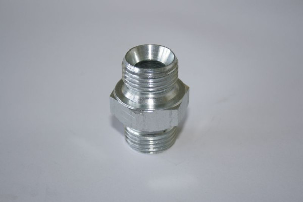 ELMAG HD raccord double 'acier galvanisé', AG 1/2" x AG 1/2", jusqu'à 400 bar, avec cône d'étanchéité universel 60°, 42218