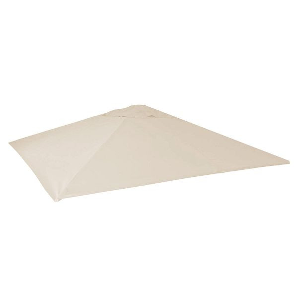 Housse de rechange Mendler pour parasol de restauration HWC-D20, housse de rechange pour parasol, 5x5m (Ø7,2m) polyester, crème, 58589
