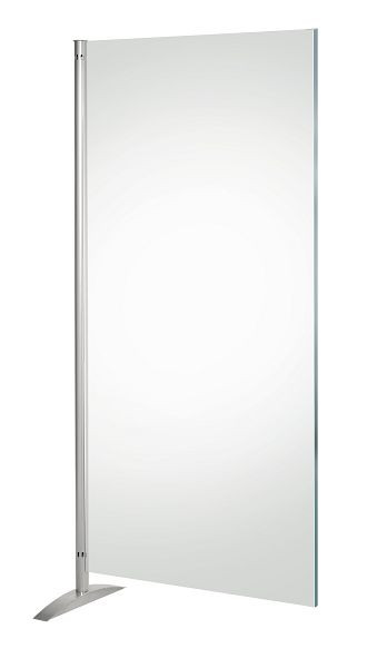 Brise-vue Kerkmann Metropol, élément transparent, L 800 x P 450 x H 1750 mm, aluminium argent/transparent, 45691784