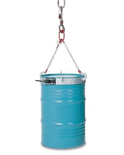 Support de fût DENIOS, galvanisé à chaud, avec manchon en acier, pour fûts de 200 l, 115-197