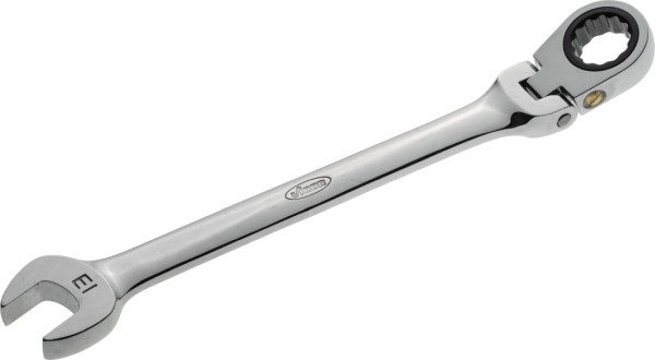 Clé mixte à cliquet articulée VIGOR, profil six pans extérieur, profil double six pans extérieur, 13 mm, V2809