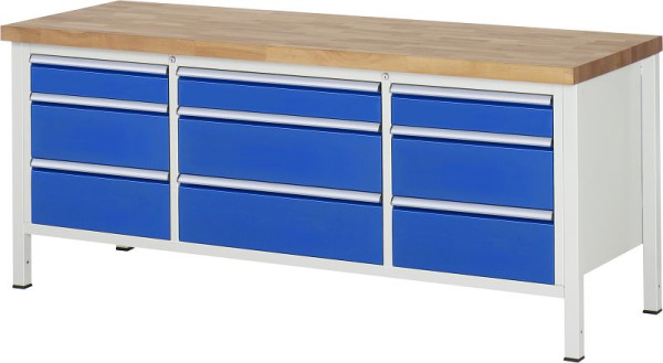 Etabli RAU série 8000 - modèle 8753, L2000 x P700 x H840-1040 mm, 13-8753A2-207B4H.11