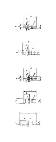 MACK Anzugsbolzen ISO 7388 II B - MB, SK 50 mit Bohrung, 13-9885BMB-50-66