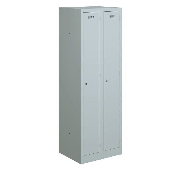 Armoire Bisley Primary Locker 2 compartiments 600 mm, couleur gris clair, PL3050D1645