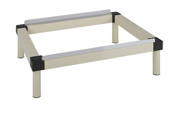 Soubassement Lotz Soubassement 2 places en plastique, crème, hauteur réglable 132 mm - 168 mm, dimensions : L x P : 640 x 460 mm, 220620.1-24