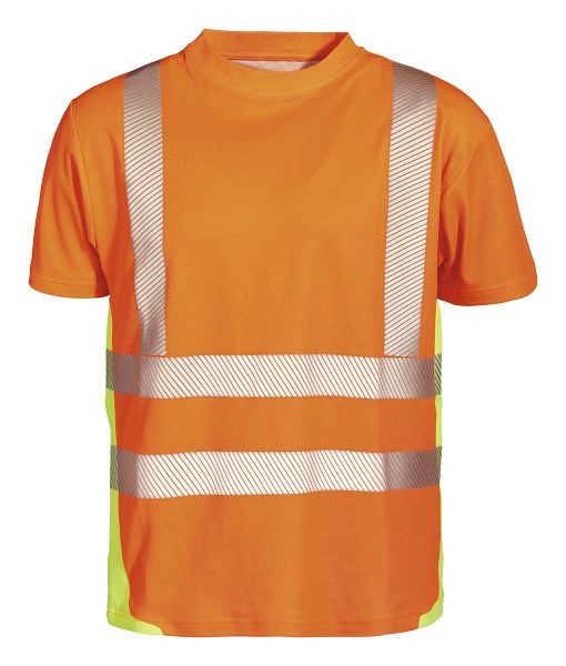 T-shirt de protection d'avertissement PKA tissu mixte, 160 g/m², orange/jaune, taille : L, UE : 5 pièces, WATM-OGE-004