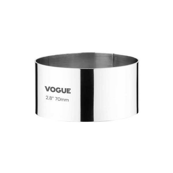 Bague mousse plate Vogue Matfer 7cm, acier inoxydable, E891, 5050984123221