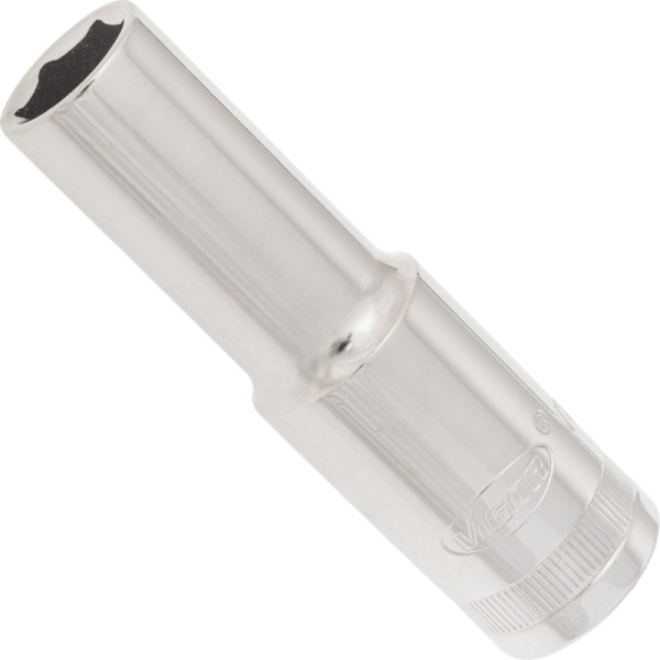 VIGOR insert de clé à douille, long, carré creux 12,5 mm (1/2 pouce), profil à six pans extérieurs, 12 mm, V2581N