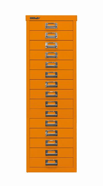 Bisley MultiDrawer™, série 39, DIN A4, 15 tiroirs, orange, L3915603