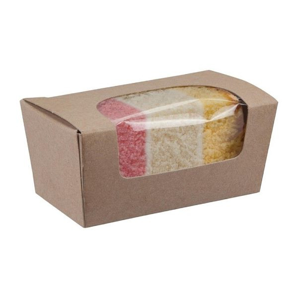 Boîtes carton compostables Colpac avec fenêtre pour petits gâteaux, UE : 500 pièces, FA360