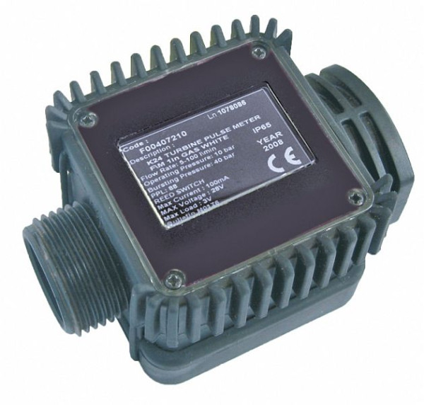 Compteur ZUWA Pulser K24 pour gasoil/eau, débit maxi 5-120 l/min, 1318171