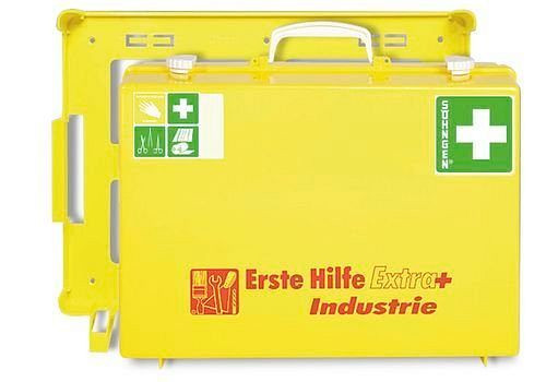 Trousse de secours DENIOS Extra Plus "Industrie", contenu de base selon DIN, support mural, 164-942