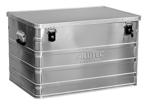 Boîte en aluminium DENIOS classique, sans coins d'empilage, volume de 186 litres, 254-865