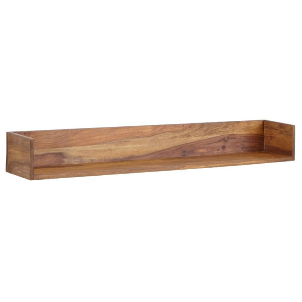 Wohnling Étagère murale 120 x 15 x 20 cm en bois massif Sheesham Étagère suspendue moderne flottante Grand design Étagère flottante Étagère suspendue Salon WL6.523