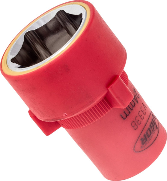 VIGOR Insert de clé à douille VDE, carré creux 12,5 mm (1/2 pouce), profil à six pans extérieurs, 24 mm, V3338