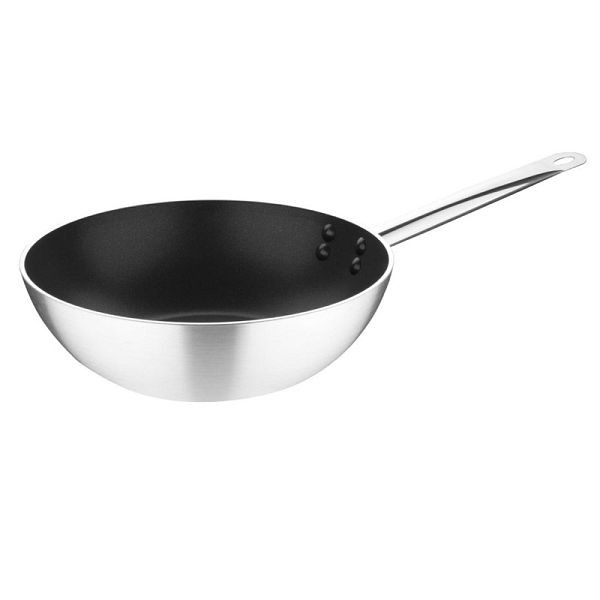 Wok en aluminium Vogue Platinum Plus avec revêtement antiadhésif en téflon 300 mm, FB690