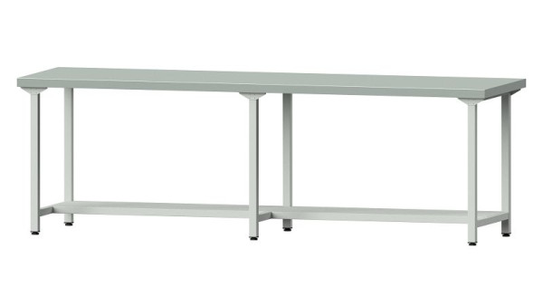 Bancs de travail ANKE table de travail, modèle 191, 2800 x 800 x 900 mm, RAL 7035, ZBP 50 mm, 401.463