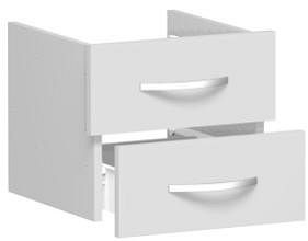 Insert de tiroir geramöbel pour largeur d'armoire 400 mm, pour 2e, 3e ou 4e hauteur de dossier, non verrouillable, 1 hauteur de dossier, gris clair, S-341700-L
