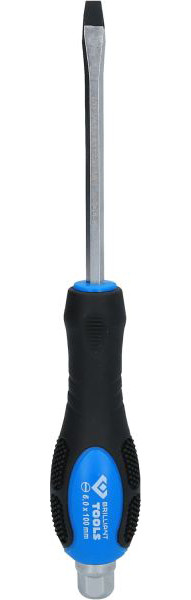 Brilliant Tools Tournevis plat avec capuchon à impact, 6,0 mm, longueur de lame : 100 mm, BT034804