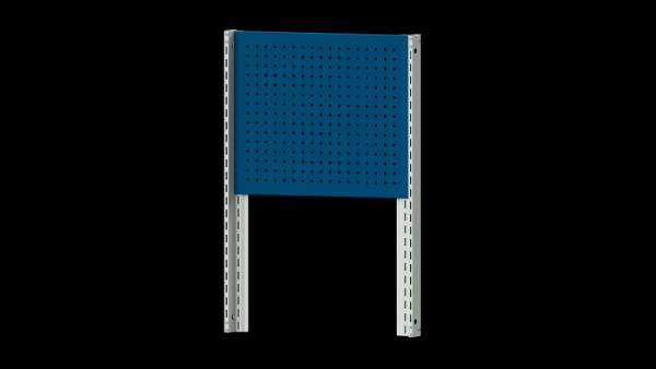 Structure de base des établis ANKE structure du système, 803 x 107 x 1200 mm, RAL 7035/5010, 1 x hauteur de paroi perforée 650 mm, 340.347