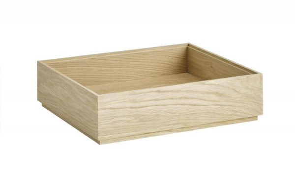 Caisse en bois APS GN 1/2 -VALO-32,5 x 26,5 cm, hauteur : 8,5 cm, bois de chêne (huilé), 14004
