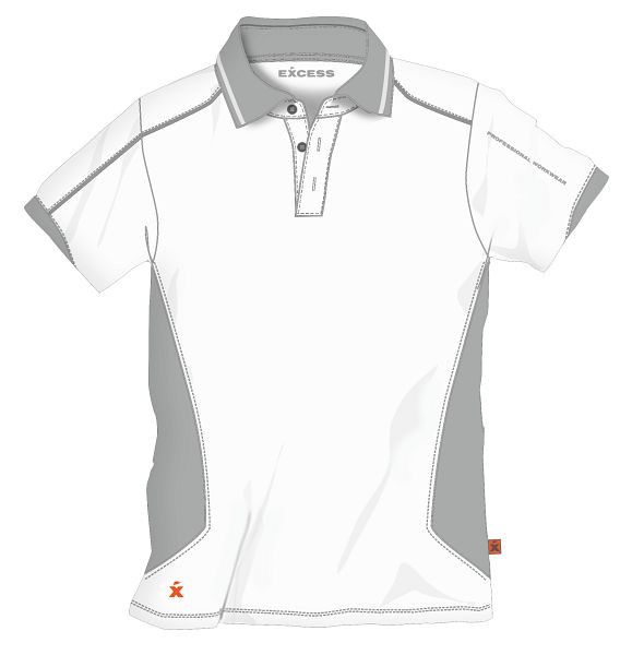 Excess Polo Active Pro blanc-gris, taille: XS, 016-2-41-51-WG-XS