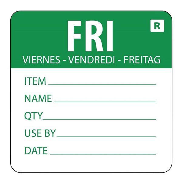 Autocollant code couleur Vogue vendredi, UE : 500 pièces, L070