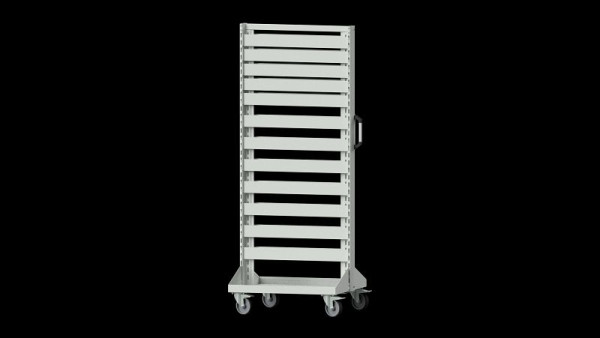 Chariot de base pour établis ANKE, modèle 301, 800 x 720 x 1950 mm (AM 764), RAL 7035, 962.066