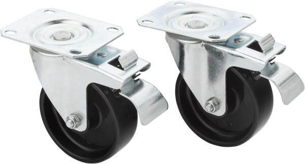 Roulettes pivotantes VIGOR (la paire), pour chariot de service V4758, nombre d'outils : 2, V5180
