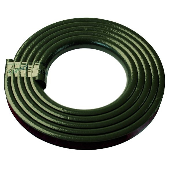 Protection d'angle Knuffi, profil d'avertissement et de protection type A, bois foncé, 5 mètres, PA-100523