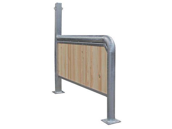 Poteau d'ancrage Growi, avec remplissage en bois, support inclus, 10059840