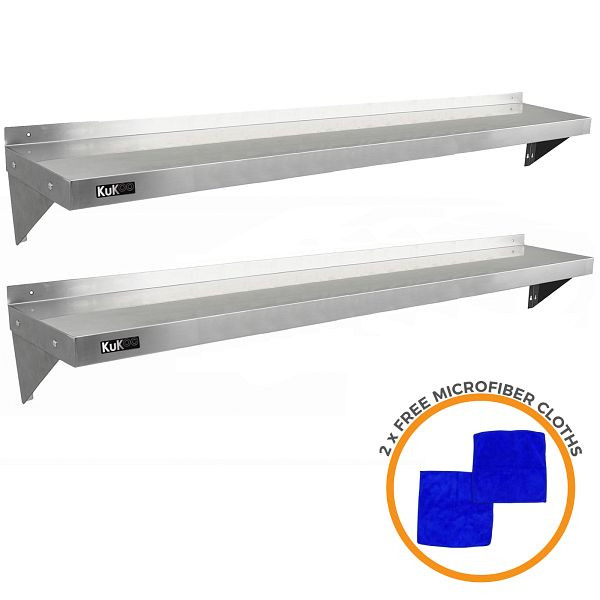 Etagère murale KuKoo Gastro 1940 x 300 mm, lot de 2, 24154